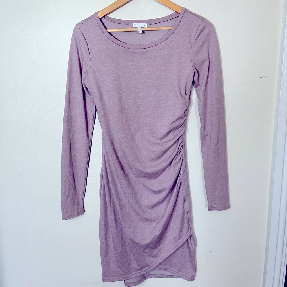 Leith | lavender long sleeve cinched waist bodycon dress SMALL